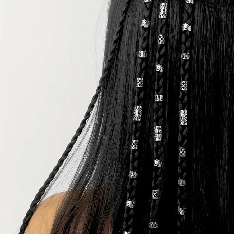 Juego de 40 accesorios para el cabello: adornos para trenzas y uso diario