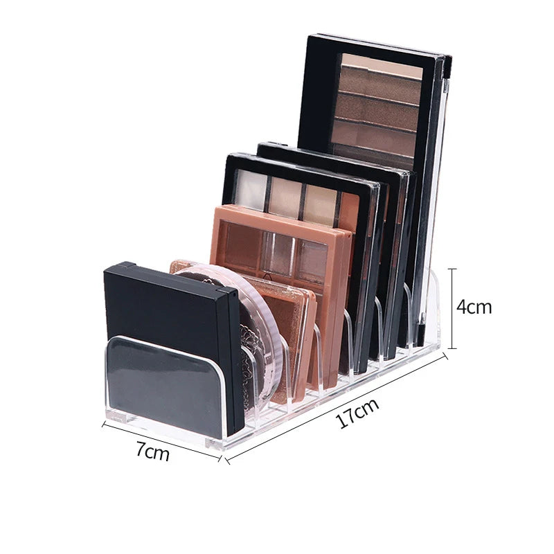 Organizador de maquillaje de 7 compartimentos: elegante y funcional.