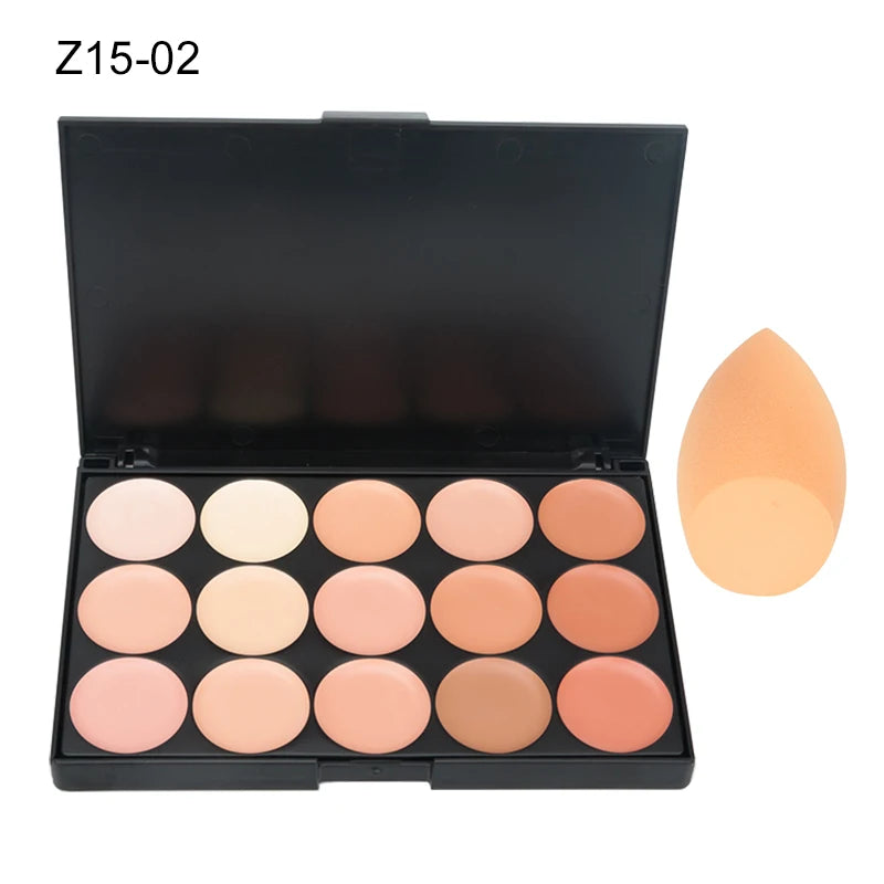 Palette correctrice 15 couleurs – Anticernes, contour, fond de teint & correcteur