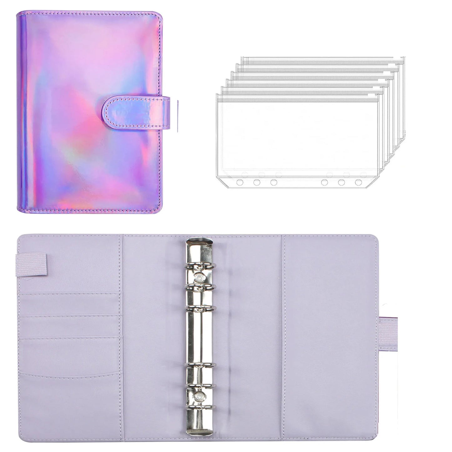 đ° Classeur Budget A6 Holographique â Pochette ZippĂ©e pour Ăpargne & Organisation