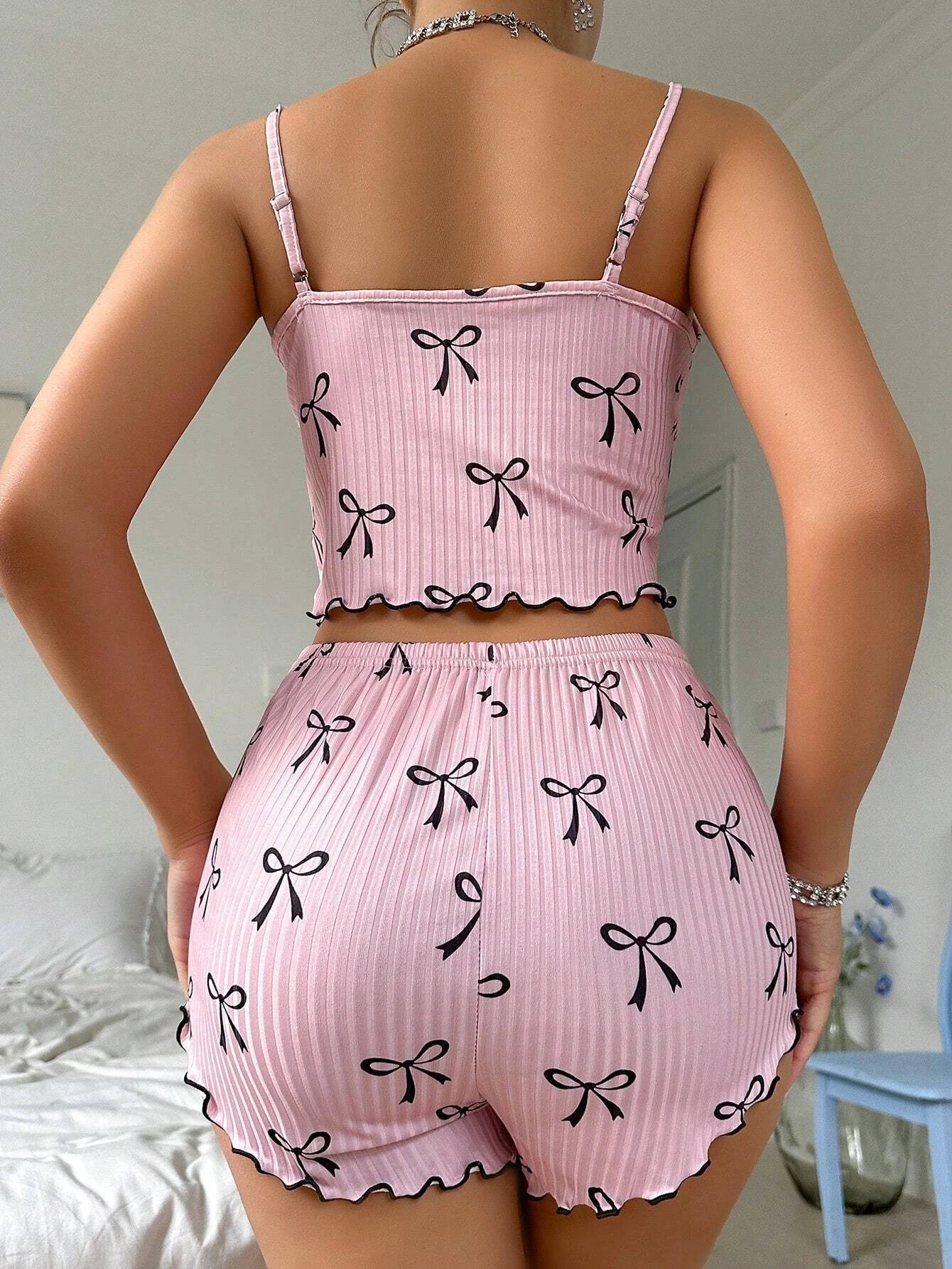 Pyjama Femme - Haut camisole et Short imprimé 🎀