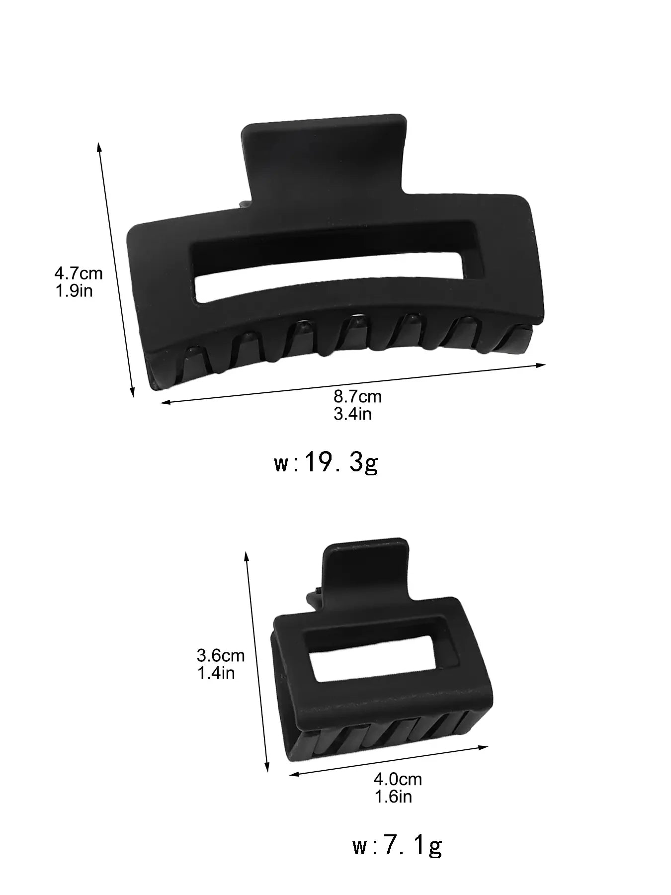 🧷 Pack de 12 clips rectangulares esmerilados: estilo simple y moderno