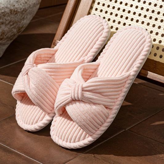Chaussons Femme à Nœud – Confortables et Légers pour Intérieur et Chambre 🎀
