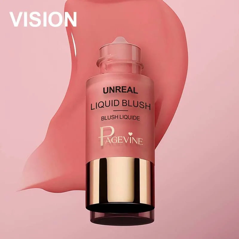 💗 Rubor líquido de larga duración: ligero, natural y fácil de aplicar.