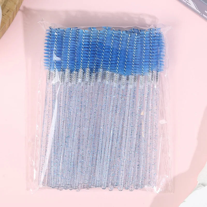 👁️ Paquete de 50 palitos aplicadores de pestañas desechables