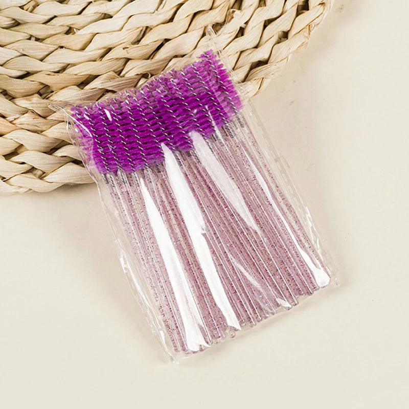 👁️ Paquete de 50 palitos aplicadores de pestañas desechables