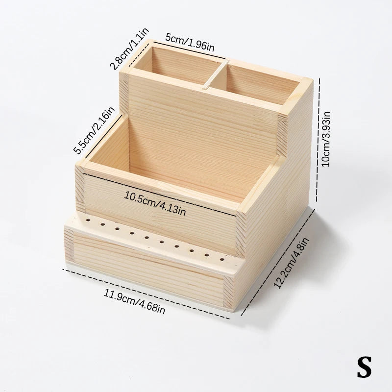 Portabrocas de madera para lijadora: almacenamiento práctico y elegante