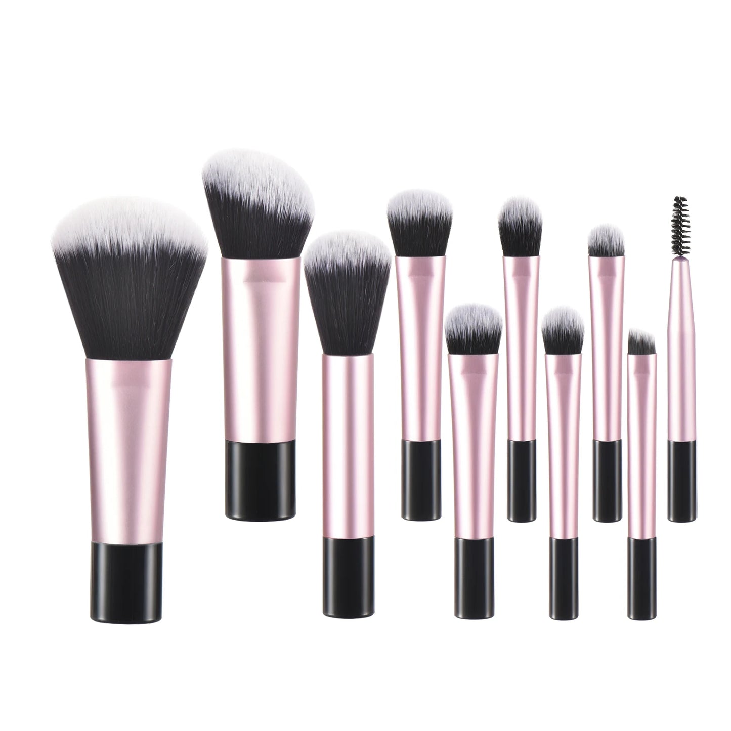 💗 Mini juego de brochas de maquillaje rosa – Tamaño de viaje