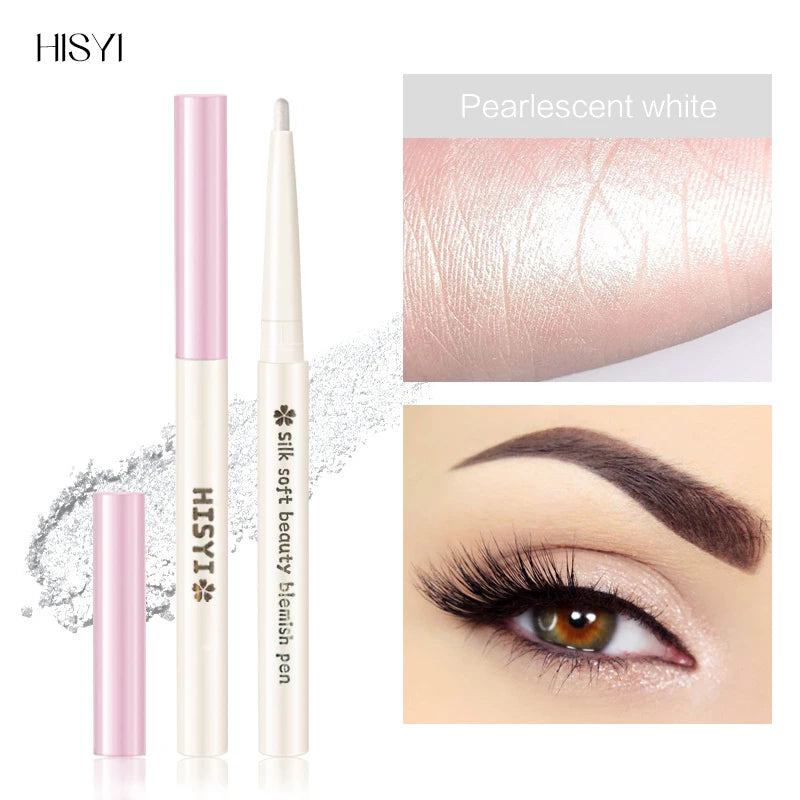 ✨👁️ HISYI 2-in-1 Lying Silkworm Effect Eyeliner - Waterproof 3D Liquid Eyeliner & Highlighter