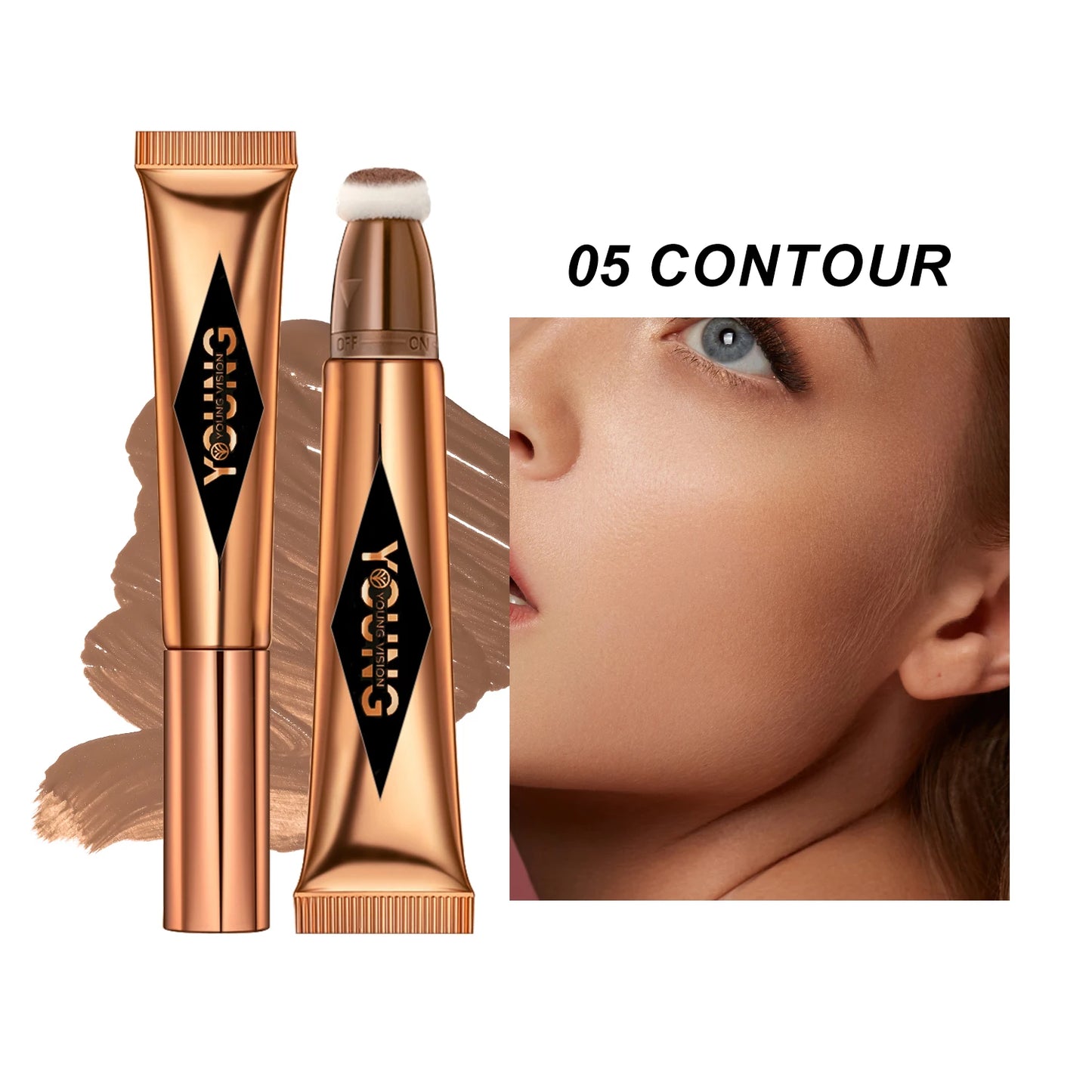 ✨ YOUNG VISION – Rubor en polvo y lápiz labial líquido, 6 tonos para elegir
