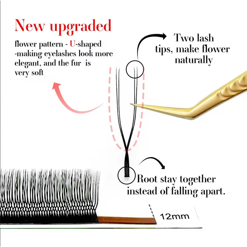 👁️ Extensiones de pestañas en forma de U: volumen natural y fácil aplicación