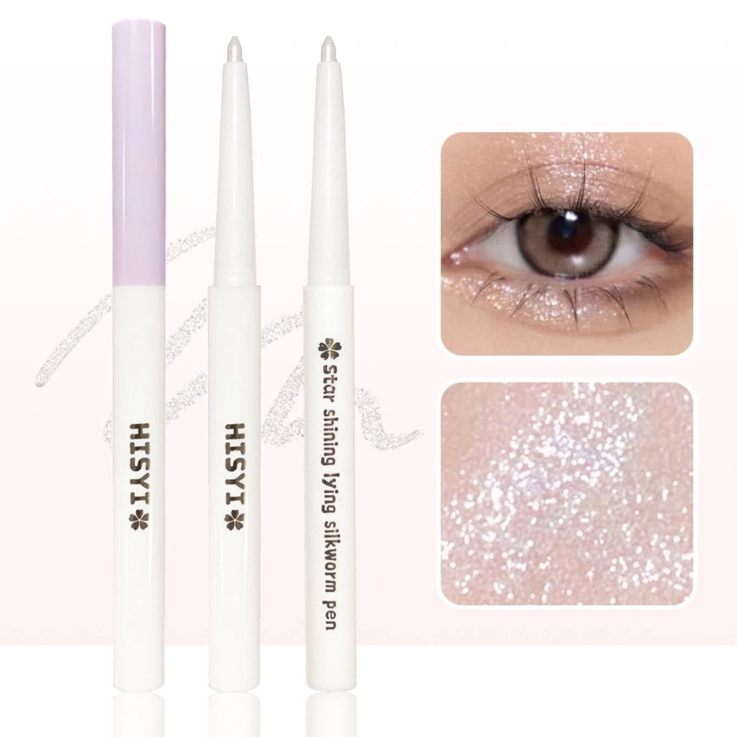 ✨👁️ HISYI 2-in-1 Lying Silkworm Effect Eyeliner - Waterproof 3D Liquid Eyeliner & Highlighter