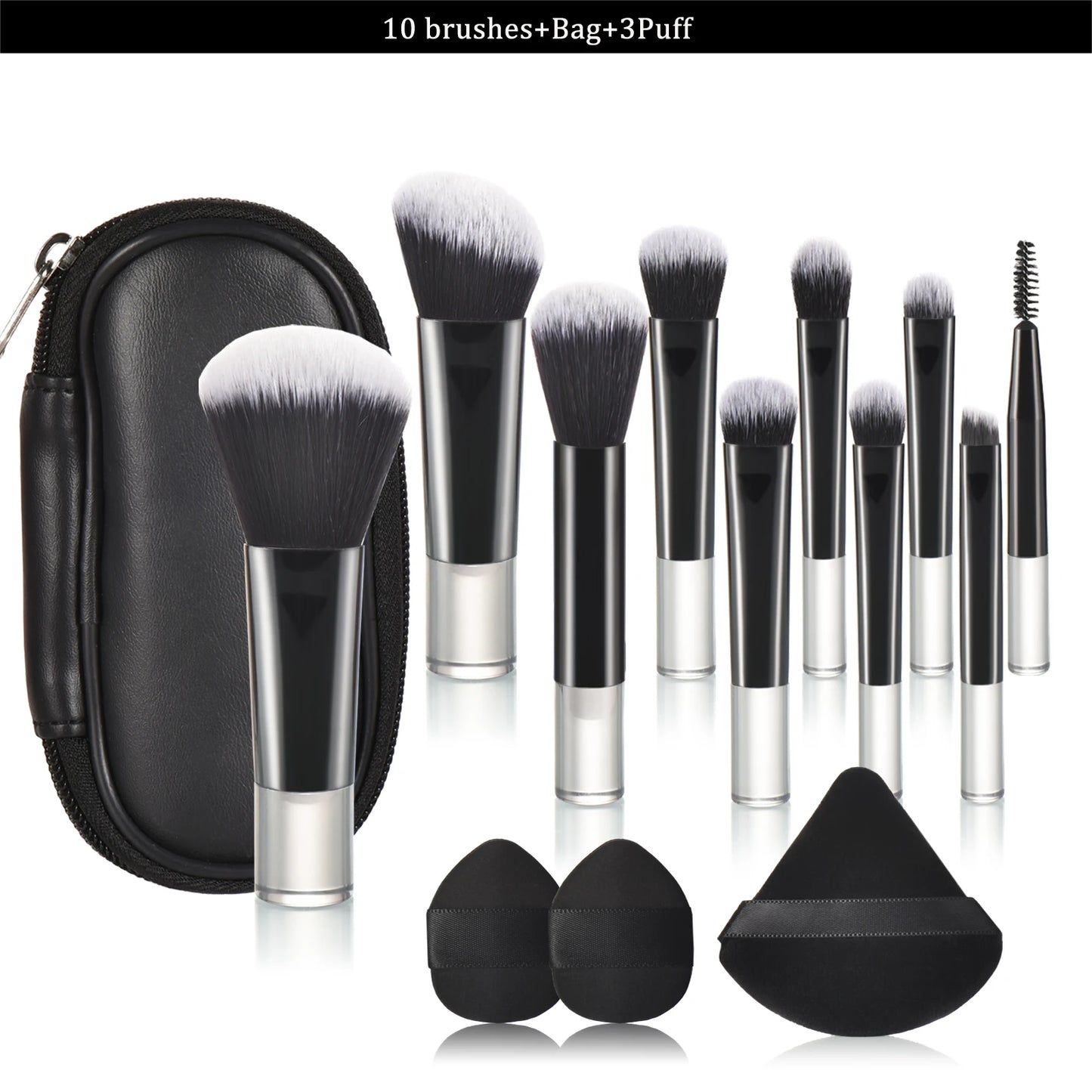 💗 Mini juego de brochas de maquillaje rosa – Tamaño de viaje