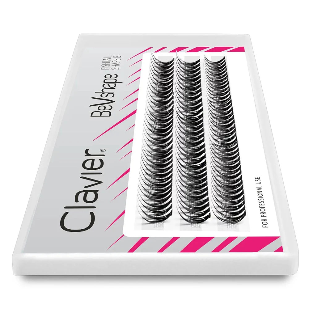 Pestañas postizas BeVShape Cluster – Rizo B, efecto natural y sedoso (10D)