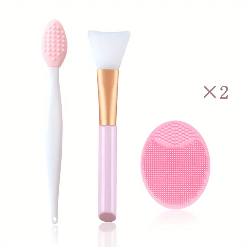 🧴 Set de 6 cepillos faciales: cuidado suave y exfoliante