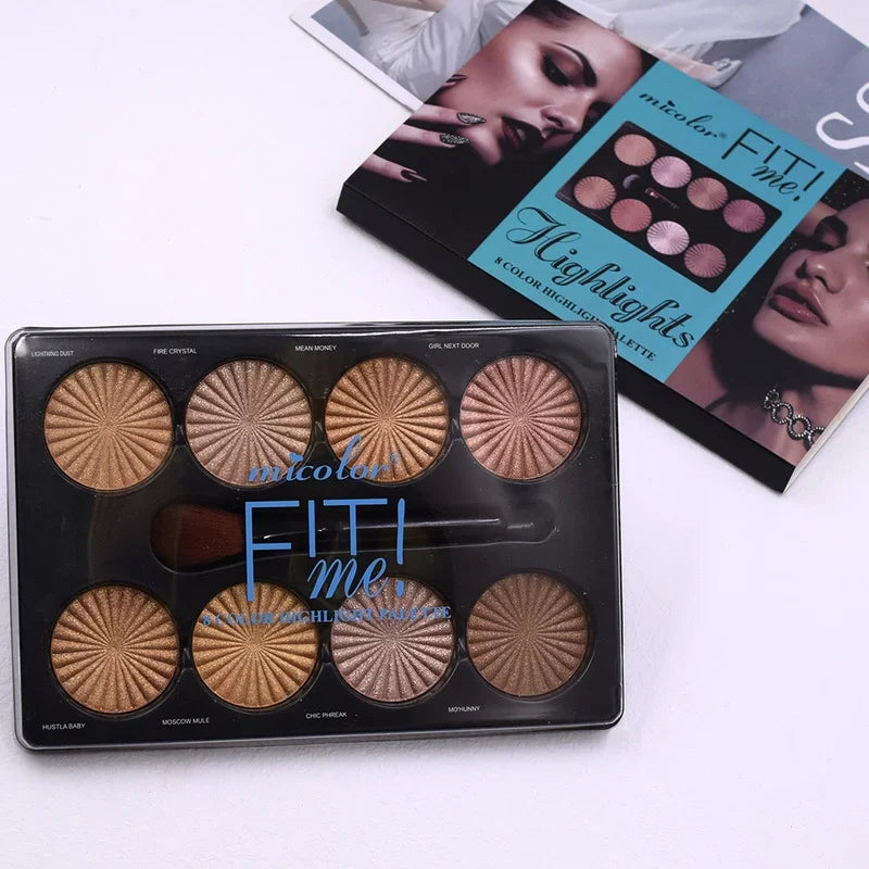 Palette Teint 12 Couleurs Mat – Fond de Teint & Contouring Waterproof Longue Tenue