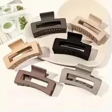 🧷 Pack de 12 clips rectangulares esmerilados: estilo simple y moderno