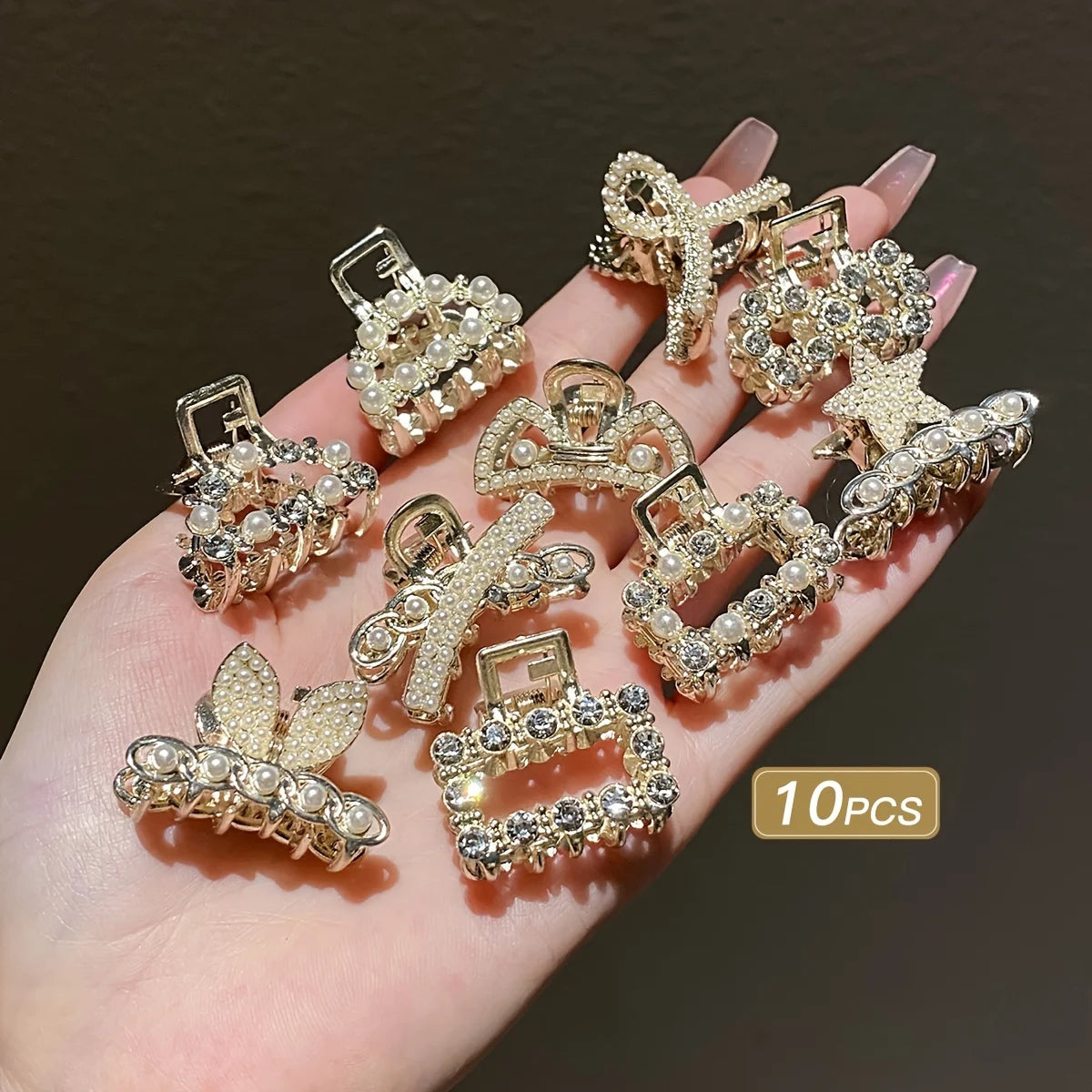 🌈 Paquete de 10 accesorios para el cabello para niñas: mini pinzas elegantes y coloridas
