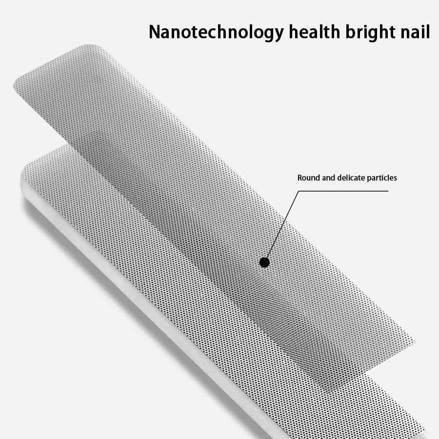 Lima de uñas de nano vidrio: pulido brillante y profesional, lavable