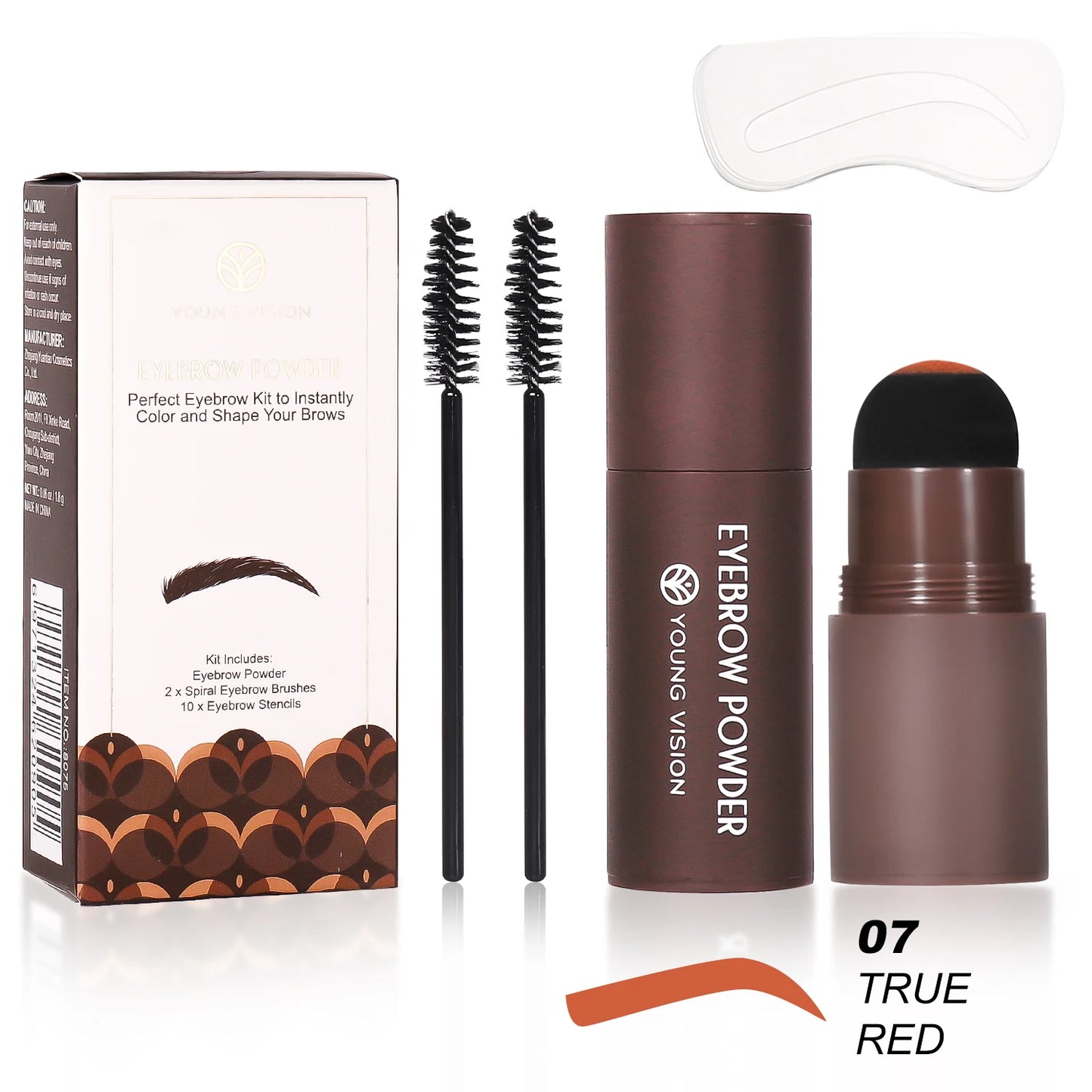 👁️🖌️ Eyebrow Stamp Kit with Stencils – Waterproof & Long Lasting (1 Stamp + 10 Stencils)