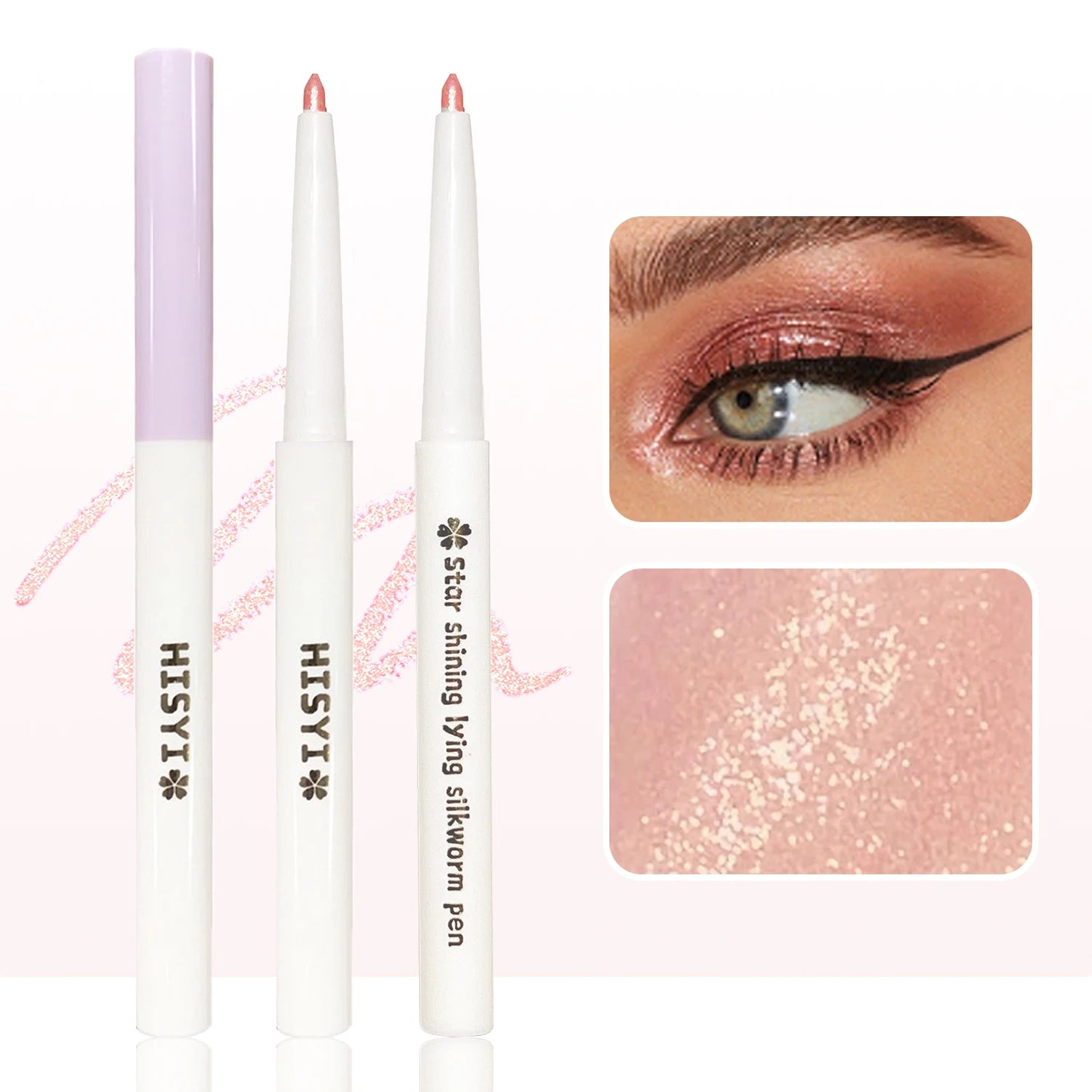 ✨👁️ HISYI 2-in-1 Lying Silkworm Effect Eyeliner - Waterproof 3D Liquid Eyeliner & Highlighter