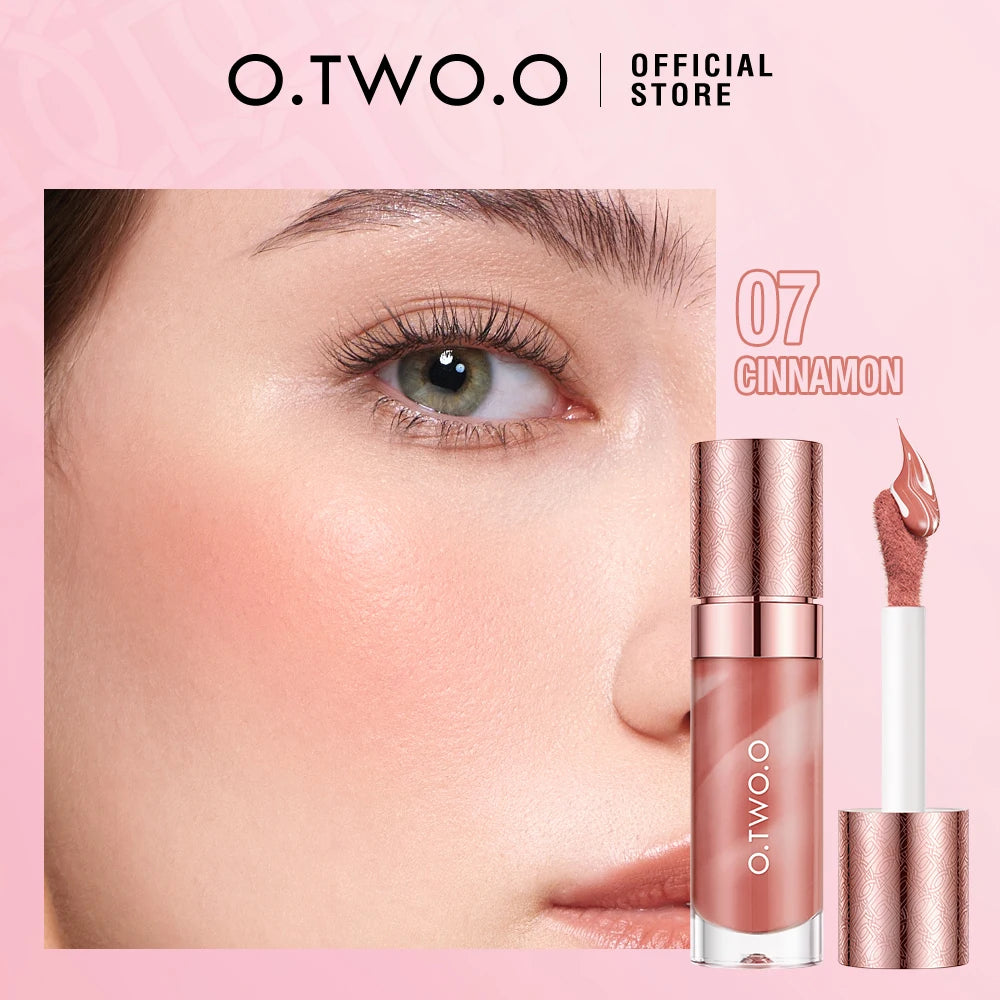 💗 Rubor líquido O.TWO.O: mate sedoso, alta pigmentación y efecto natural