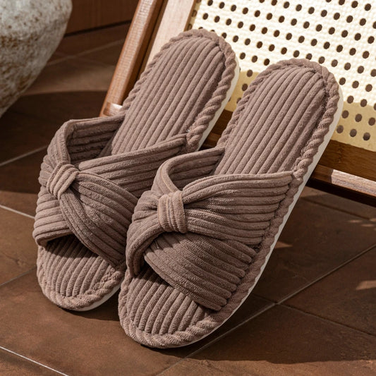 Chaussons Femme – Confortables et Légers avec noeud 🎀