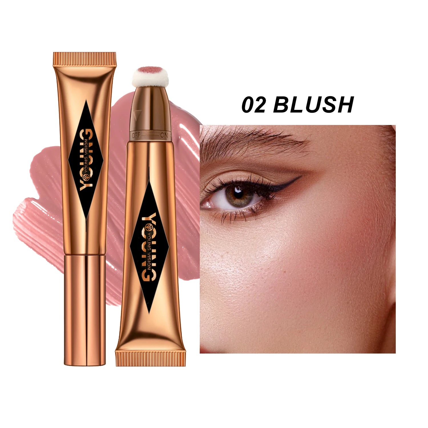 ✨ YOUNG VISION – Cushion, poudre blush & rouge à lèvres liquide, 6 teintes au choix