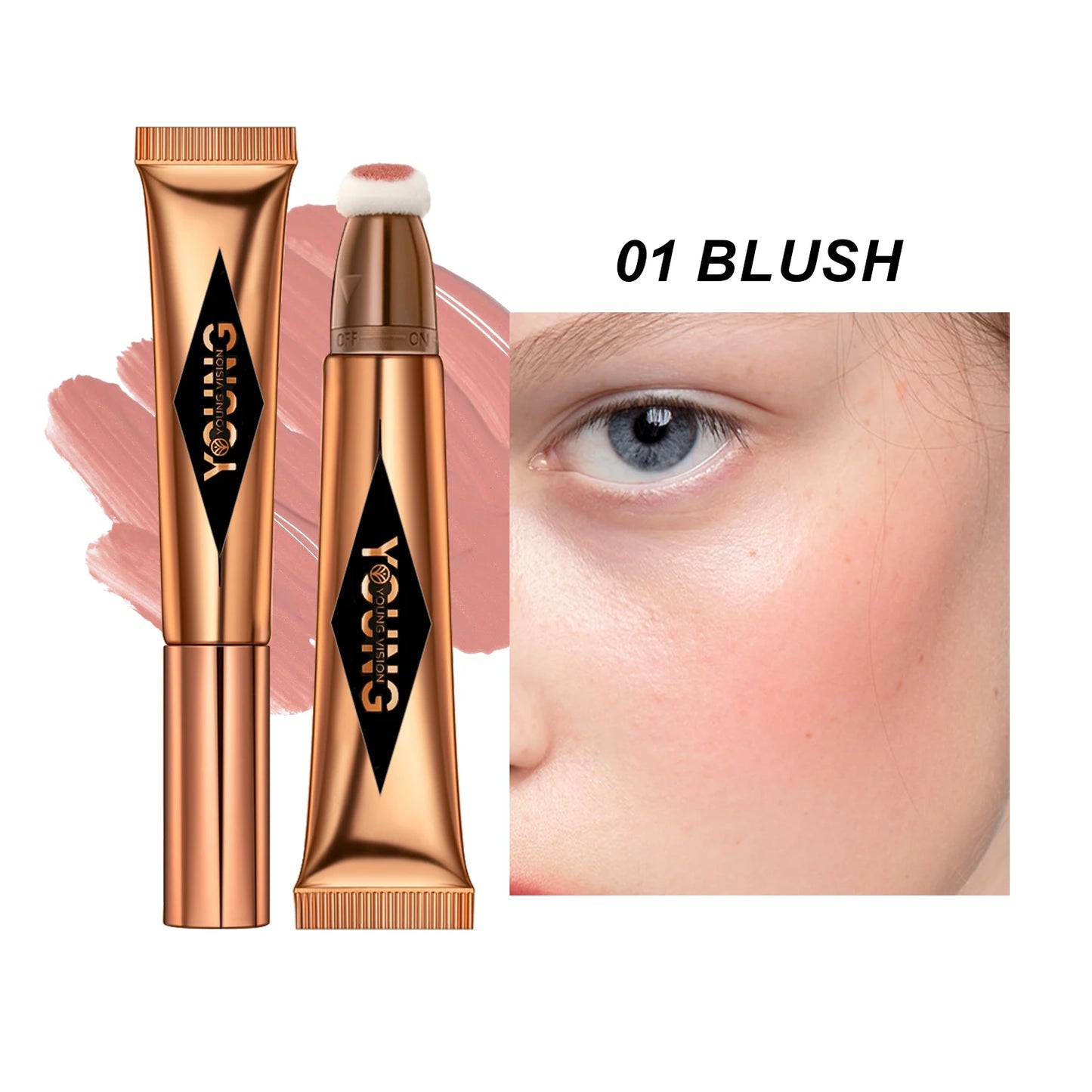 ✨ YOUNG VISION – Rubor en polvo y lápiz labial líquido, 6 tonos para elegir