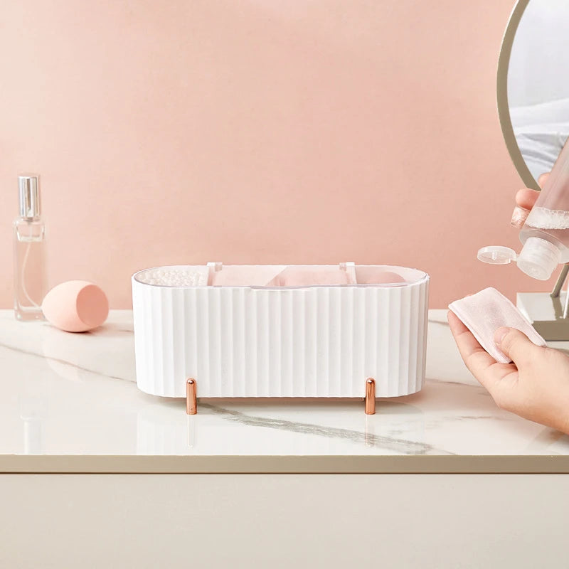 🧼✨ Organisateur Transparent Maquillage & Coton – Rangement Beauté Polyvalent