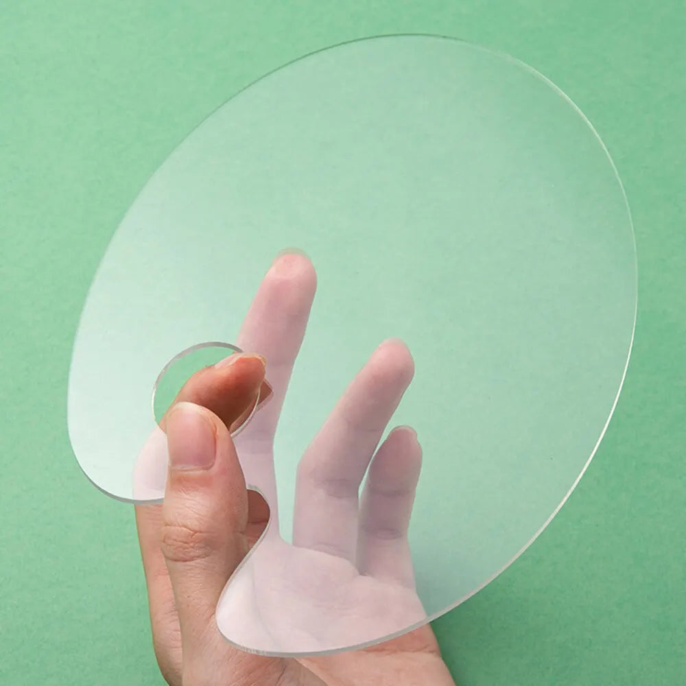 Paleta de maquillaje acrílica transparente - Con espátula mezcladora