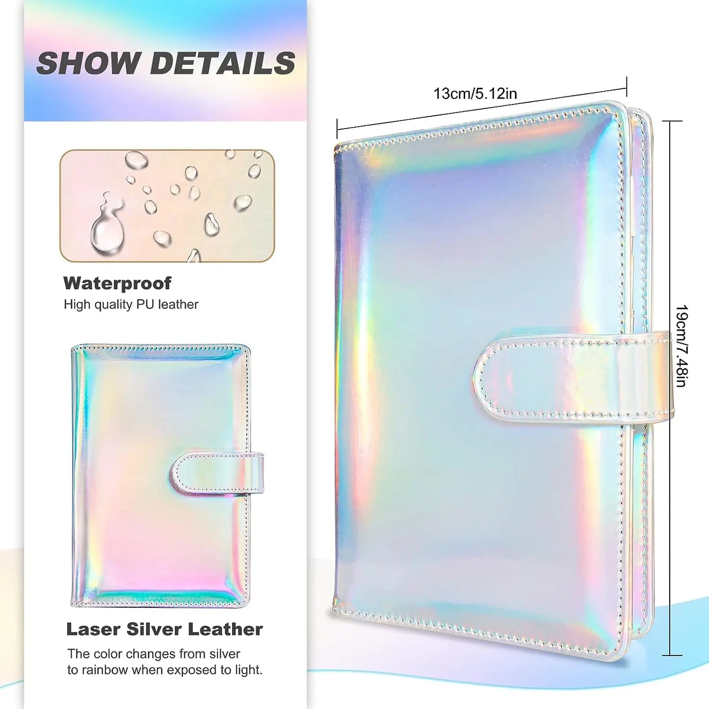 đ° Classeur Budget A6 Holographique â Pochette ZippĂ©e pour Ăpargne & Organisation