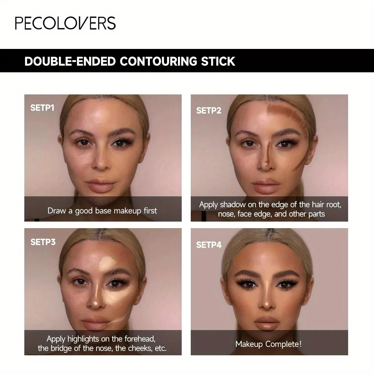 ✨ Stick double embout enlumineur & contour – Waterproof, liquide & facile à estomper