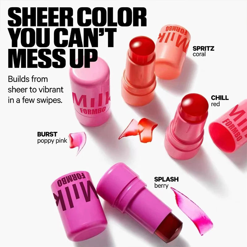 Stick Blush & Teint Jelly – Lèvres, Joues Hydratant au Fini Mat