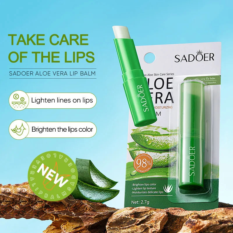 Bálsamo labial de aloe vera SADOER: nutritivo, hidratante y reparador