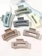 🧷 Pack de 12 clips rectangulares esmerilados: estilo simple y moderno