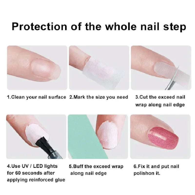 Reparación de uñas de fibra de vidrio y seda – Kit de construcción con gel UV