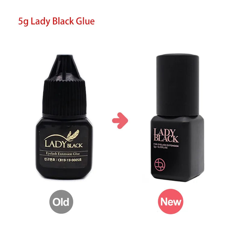 Pegamento Lady Black – Extensión de Pestañas Profesional 5 ml (Secado Rápido)