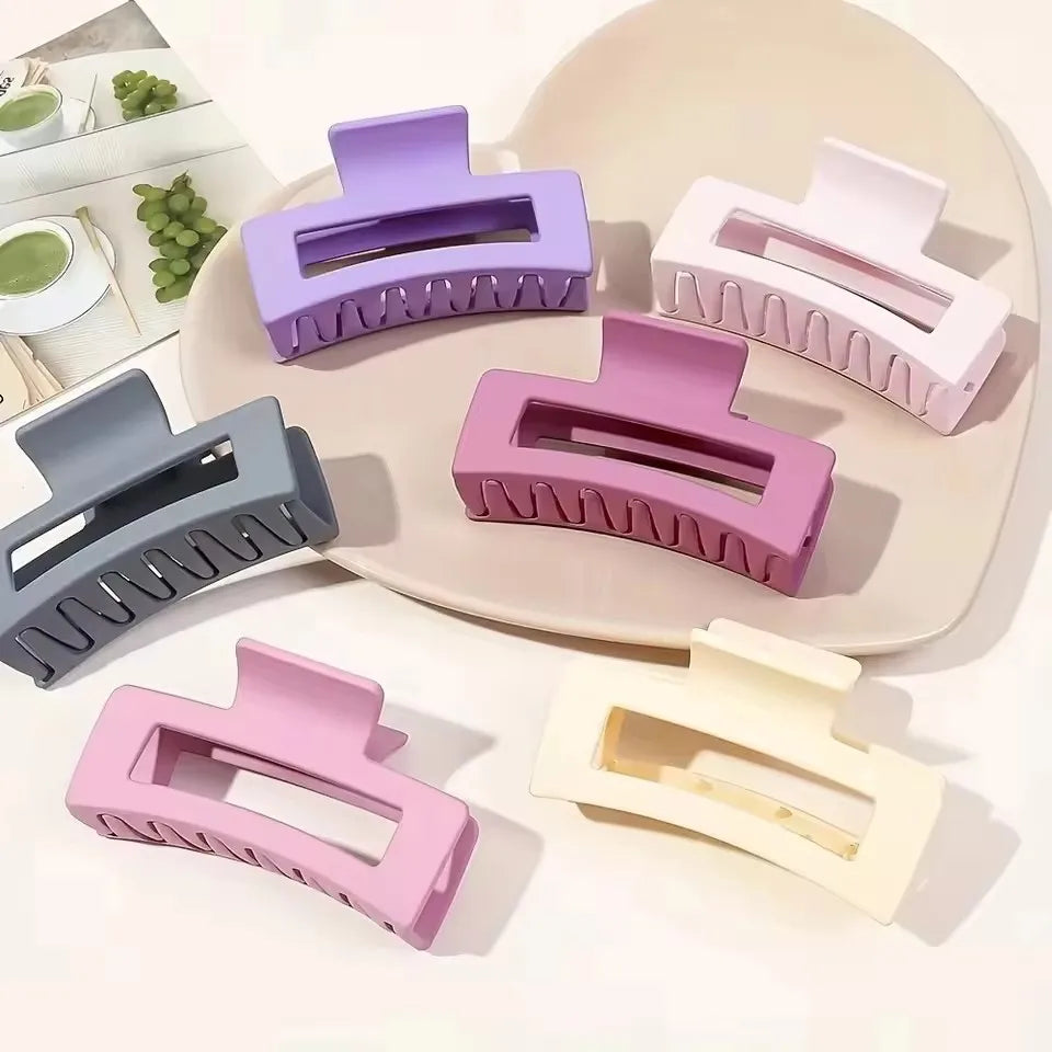 🧷 Pack de 12 clips rectangulares esmerilados: estilo simple y moderno
