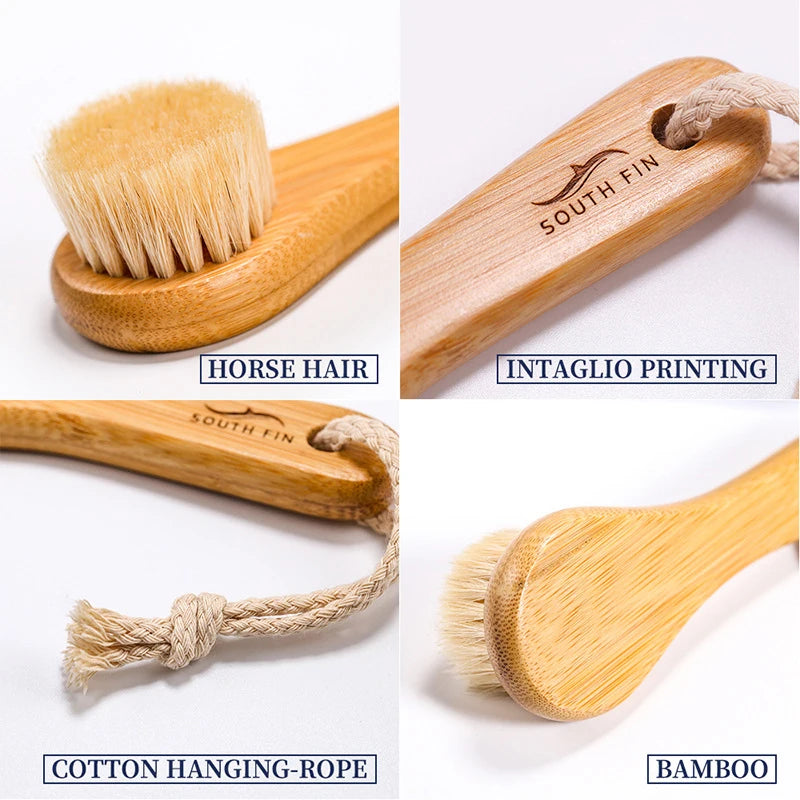 Cepillo facial de bambú natural: limpieza y masaje suaves