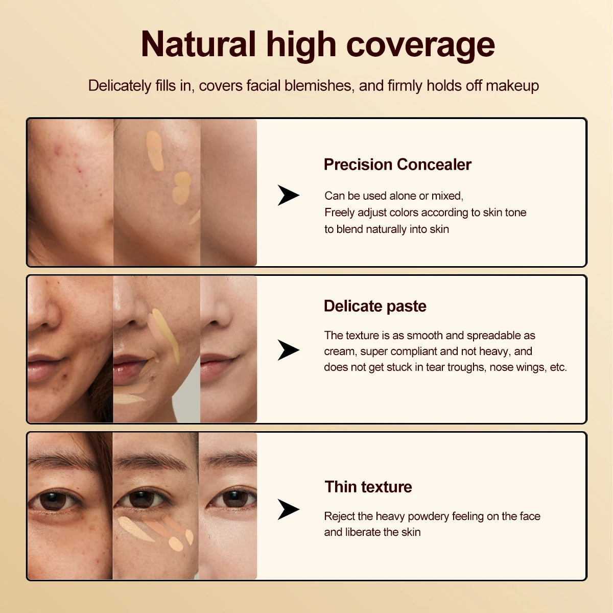 Paleta correctora de 15 tonos: corrector, contorno y base
