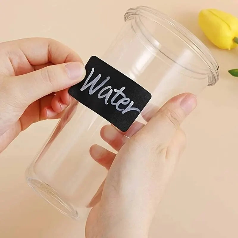🖍️✨ 120 Self-Adhesive Chalkboard Labels – DIY Handwritten Roll