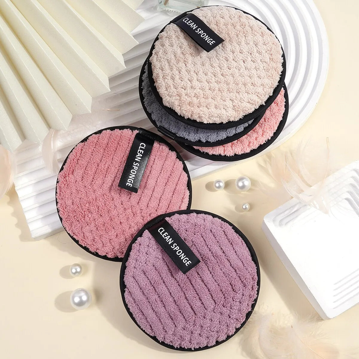🧼 Pack de 5 Toallitas Desmaquillantes Suaves – Limpieza Facial Reutilizable