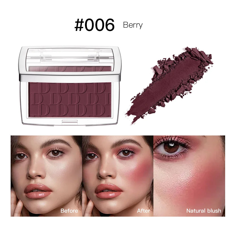 🌸 3D Embossed Blush Palette – Pink & Brown Shades, Natural Healthy Glow Effect