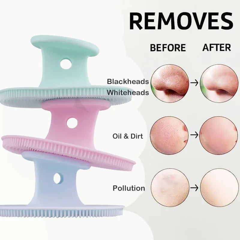 Cepillo facial de silicona suave: limpieza y masaje manual