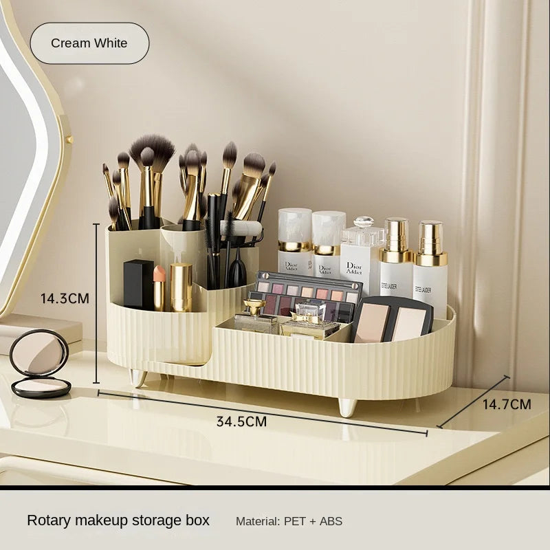 Organizador de maquillaje giratorio de 360°: elegante y listo para usar