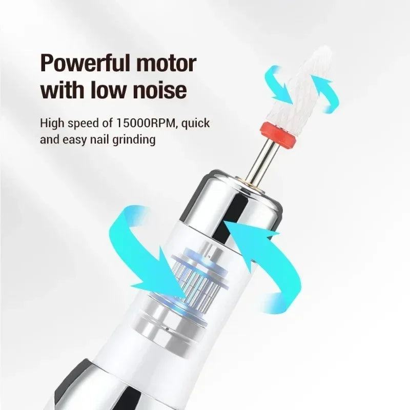 ⚙️ Kit de taladro eléctrico para uñas: manicura y pedicura profesional