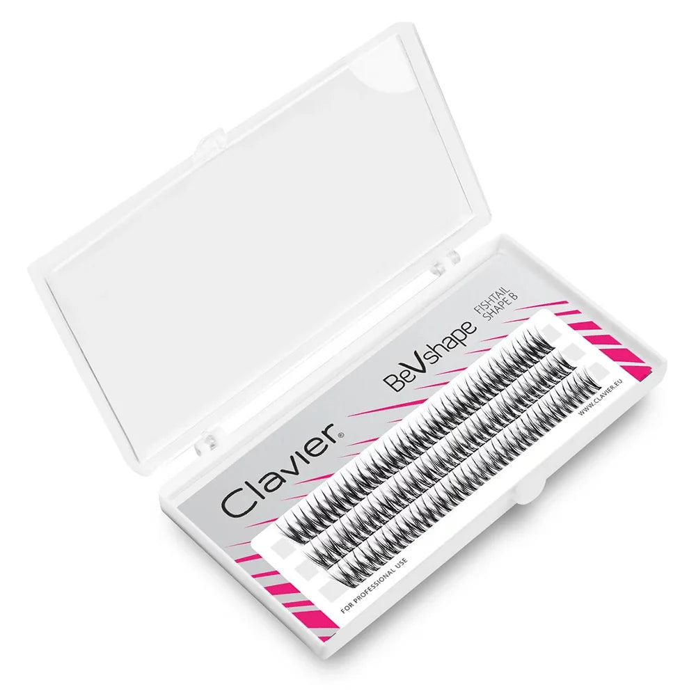 Pestañas postizas BeVShape Cluster – Rizo B, efecto natural y sedoso (10D)
