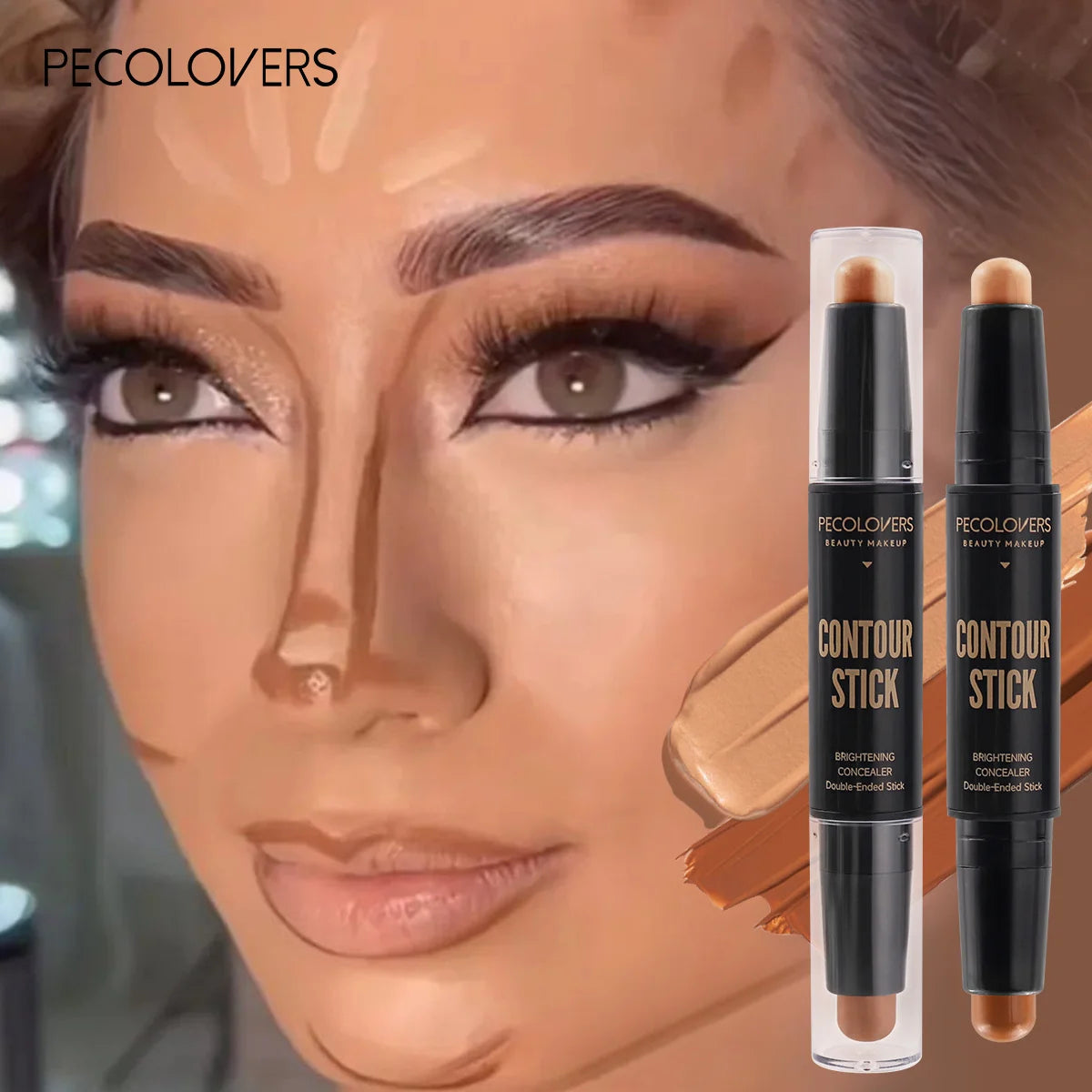 ✨ Stick double embout enlumineur & contour – Waterproof, liquide & facile à estomper