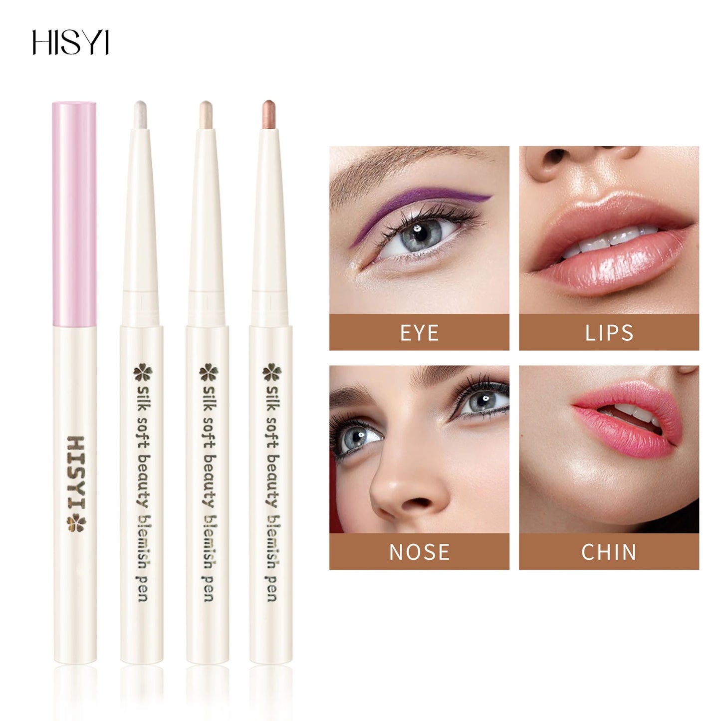 ✨👁️ HISYI 2-in-1 Lying Silkworm Effect Eyeliner - Waterproof 3D Liquid Eyeliner & Highlighter